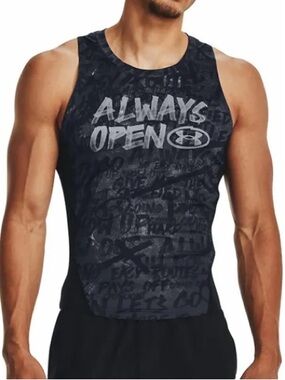 Under Armour Compression Tank top HeatGear Message men's size L